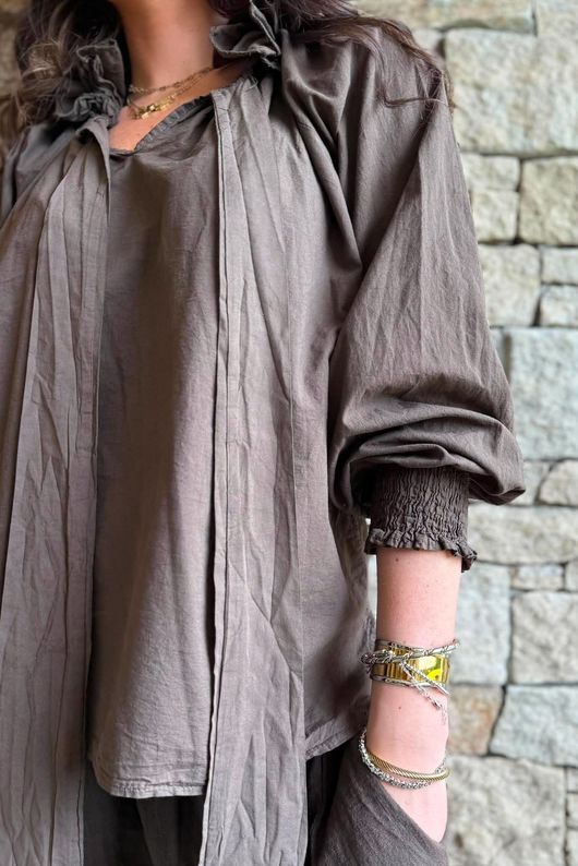 Larc Poet Blouse Chocolate
